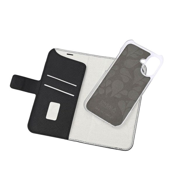 iPhone 16 GEAR ONSALA Eco Flip Cover m. Pung - MagSafe Kompatibel - Black on Sale