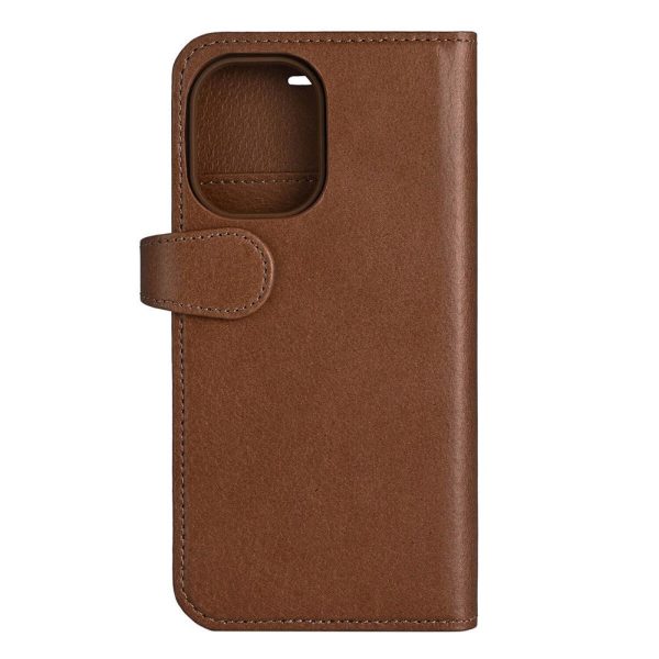 iPhone 16 GEAR Buffalo 2-in-1 Wallet Ægte Læder Magnet Cover m. Pung - MagSafe Kompatibel - Brun on Sale