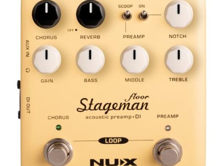 NuX STAGEMANFLOOR Stageman Floor Acoustic Preamp & DI Pedal For Sale