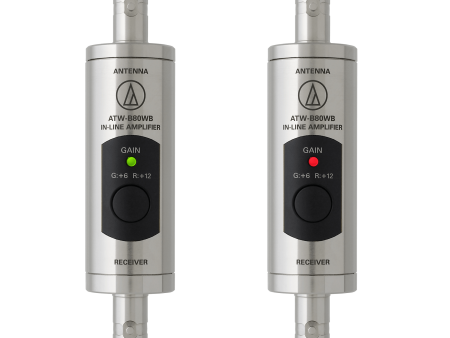 Audio-Technica ATW-B80WB Wideband UHF In-Line Antenna Boosters - Pair, 470-990 MHz Cheap