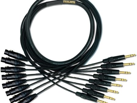 Mogami Gold 8 TRS-XLRF-15 Audio Adapter Snake Cable, 8 Channel Fan-Out, XLR-Female to 1 4  TRS Male Plug, Gold Contacts, Straight Connectors, 15 Feet Online now