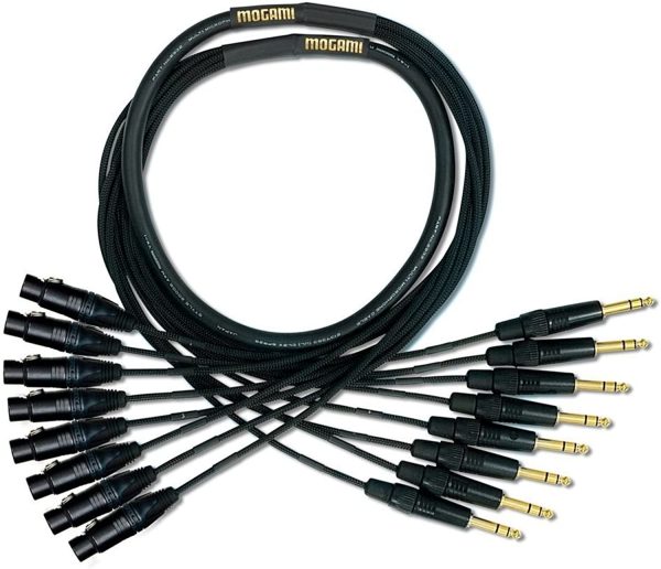 Mogami Gold 8 TRS-XLRF-15 Audio Adapter Snake Cable, 8 Channel Fan-Out, XLR-Female to 1 4  TRS Male Plug, Gold Contacts, Straight Connectors, 15 Feet Online now