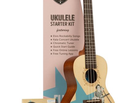 Kala LTP-C-ERB Learn To Play Elvis Rockabilly Concert Ukulele Starter Kit Online