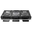 Odyssey FZ10CDJWXDBL Black Extra Deep 10″ Format DJ Mixer and Two Large Format Media Players Coffin Flight Case Hot on Sale