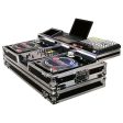 Odyssey FZGSPBM10W Universal Format DJ Mixer and Two Battle Position Turntables Flight Coffin Case w Full Glide Platform - 10″ For Discount