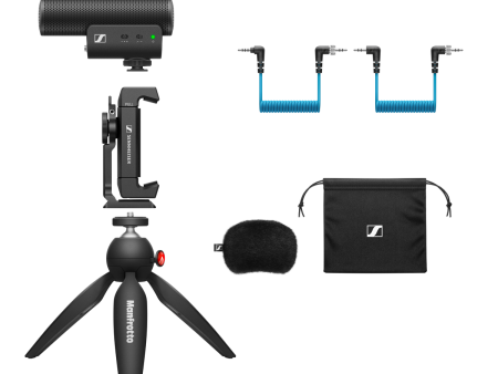 Sennheiser MKE 400 Mobile Kit - w  MKE 400, Manfrotto PIXI Mini Tripod and Sennheiser Smartphone Clamp For Discount