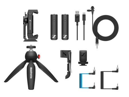 Sennheiser XSW-D Portable Lav Mobile Kit w  XSW-D Portable Lavalier Set, Manfrotto PIXI Mini Tripod and Sennheiser Smartphone Clamp Cheap