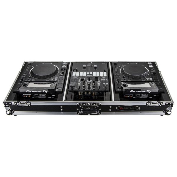 Odyssey FZ10CDJWXD Extra Deep 10″ Format DJ Mixer and Two Large Format Media Players Coffin Flight Case For Sale