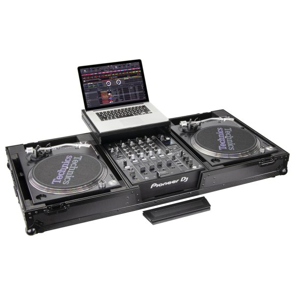 Odyssey FZGSLBM12WRBL Low Profile Format DJ Mixer and Two Battle Position Turntables Flight Coffin Case with Wheels and Glide Platform - 12  (Black) Online now