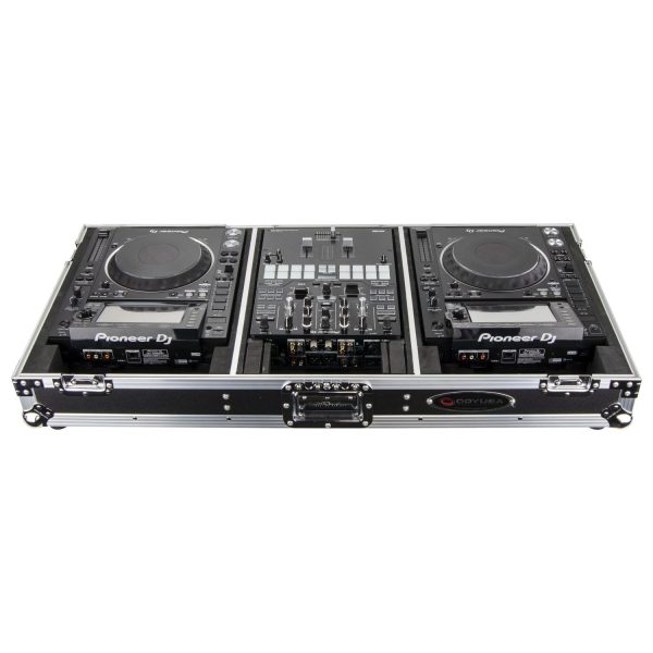 Odyssey FZ10CDJWXD Extra Deep 10″ Format DJ Mixer and Two Large Format Media Players Coffin Flight Case For Sale