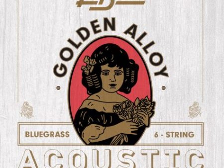 La Bella 40PB Golden Alloy Acoustic Guitar Strings - Bluegrass 12-56 on Sale