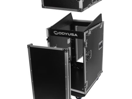 Odyssey FZ1316W - 13U Top Slanted 16U Vertical Pro Combo Rack with Casters Online