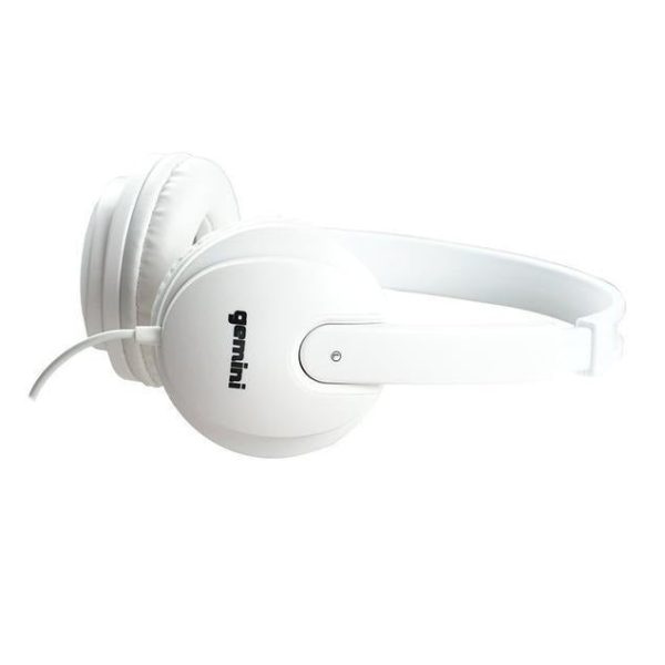 Gemini DJX-200WHT Professional Over the Ear DJ Headphones, White on Sale