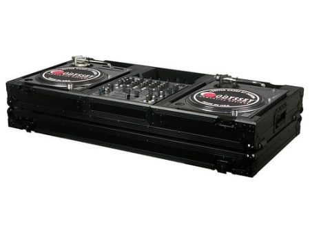 Odyssey FZBM12WBL Format DJ Mixer and Two Battle Position Turntables Flight Coffin Case - 12  (Black) Online