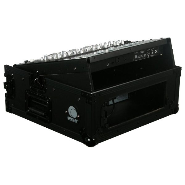 Odyssey FZ1002BL - Black 10U Top Slanted 2U Vertical Pro Combo Rack Online Sale