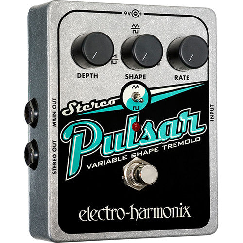 Electro-Harmonix STEREO PULSAR Variable Shape Tremolo Pedal Online Sale