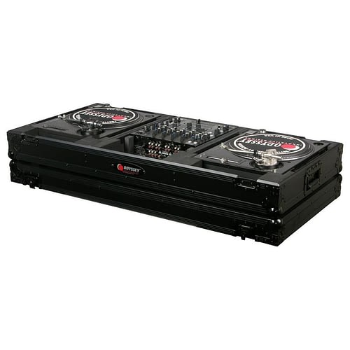 Odyssey FZBM12WBL Format DJ Mixer and Two Battle Position Turntables Flight Coffin Case - 12  (Black) Online