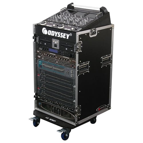 Odyssey FZ1016W - 10U Top Slanted 16U Vertical Pro Combo Rack with Wheels For Discount