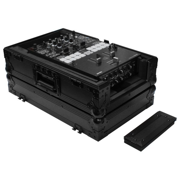 Odyssey FZ10MIXXDBL Universal Black 10″ Format DJ Mixer Flight Case w Extra Deep Rear Compartment For Sale