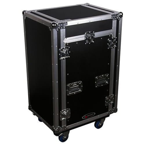 Odyssey FZ1116W - 11U Top Slanted 16U Vertical Pro Combo Rack with Casters Hot on Sale