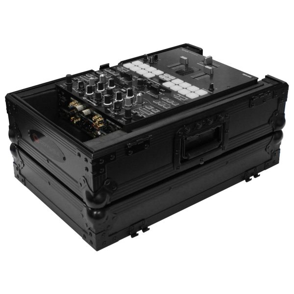 Odyssey FZ10MIXXDBL Universal Black 10″ Format DJ Mixer Flight Case w Extra Deep Rear Compartment For Sale