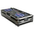 Odyssey FZBM10W Format DJ Mixer and Two Battle Position Turntables Flight Coffin Case - 10″ Supply