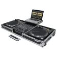 Odyssey FZGSLBM12WR Low Profile Format DJ Mixer and Two Battle Position Turntables Flight Coffin Case w Wheels and Glide Platform - 12″ Online Sale