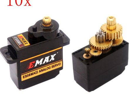 10PCS EMAX ES08MA II 12g Mini Metal Gear Analog Servo for RC Model Sale