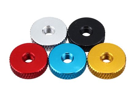 10Pcs M4 Manual Knurled Thumb Aluminum Alloy Screw Nut Spacer Flat Washer Online Hot Sale